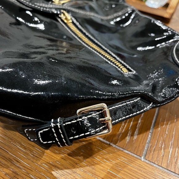 Dooney Bourke Black Patent Handbag - Picture 2 of 12